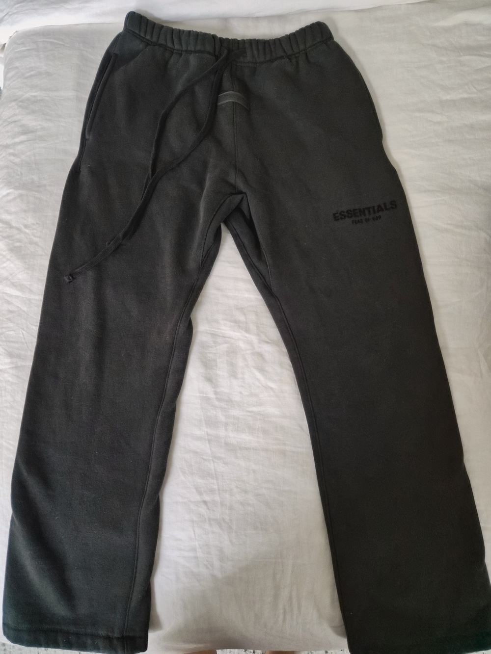 Essentials Men's Charcoal Black Logo Sweatpants